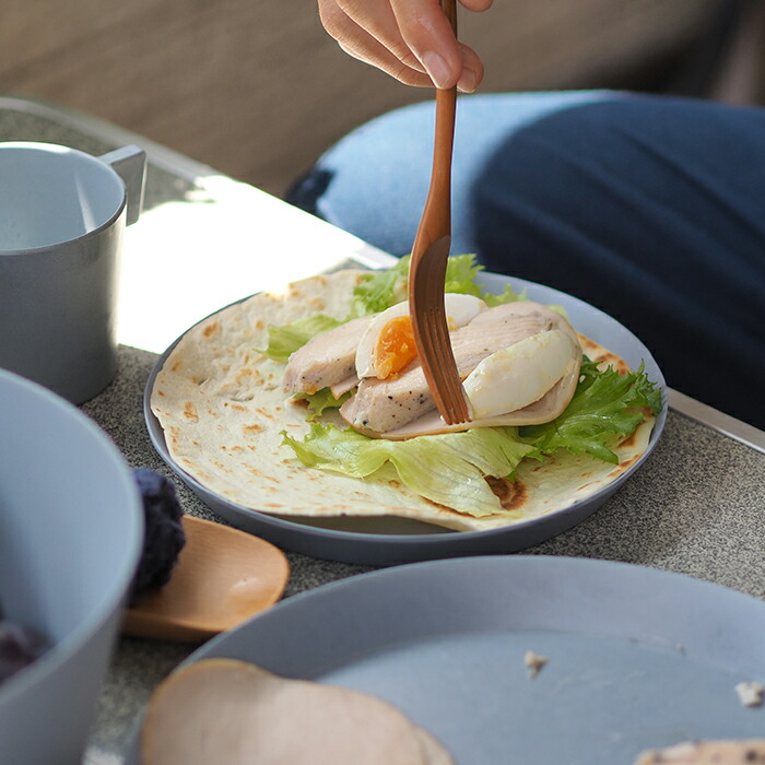 【取扱終了0308】イデアコ　ウスモノ　プレート18cm　ブルー　/　ideaco　