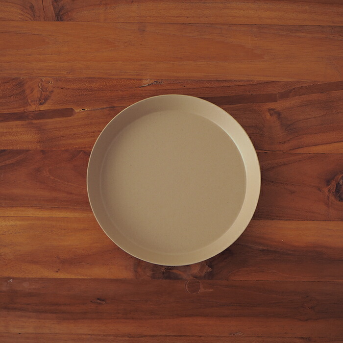 イデアコ　ウスモノ　プレート18cm　ソイルベージュ　/　ideaco　