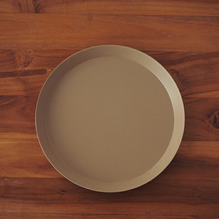 イデアコ　ウスモノ　プレート24cm　ソイルベージュ　/　ideaco　