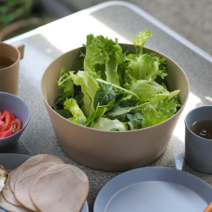 イデアコ　ウスモノ　サラダボウル　ソイルベージュ　/　ideaco　