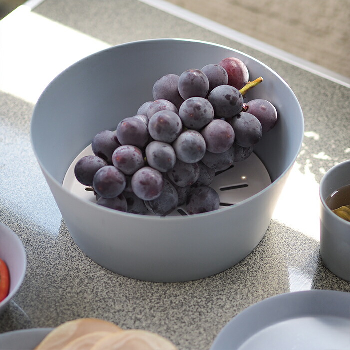 イデアコ　ウスモノ　サラダボウル　ブルー　/　ideaco　