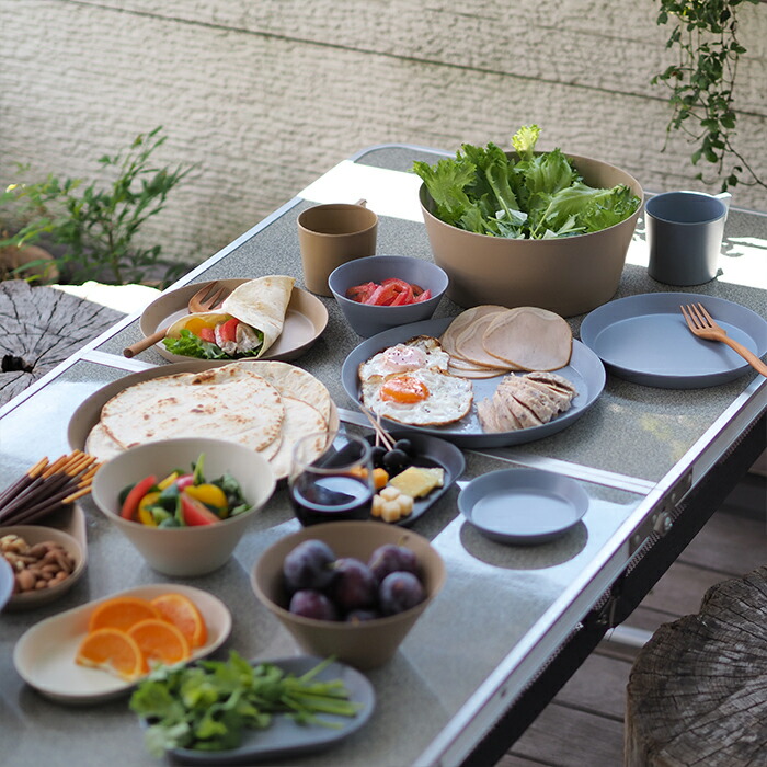 イデアコ　ウスモノ　プレート18cm　ソイルベージュ　/　ideaco　