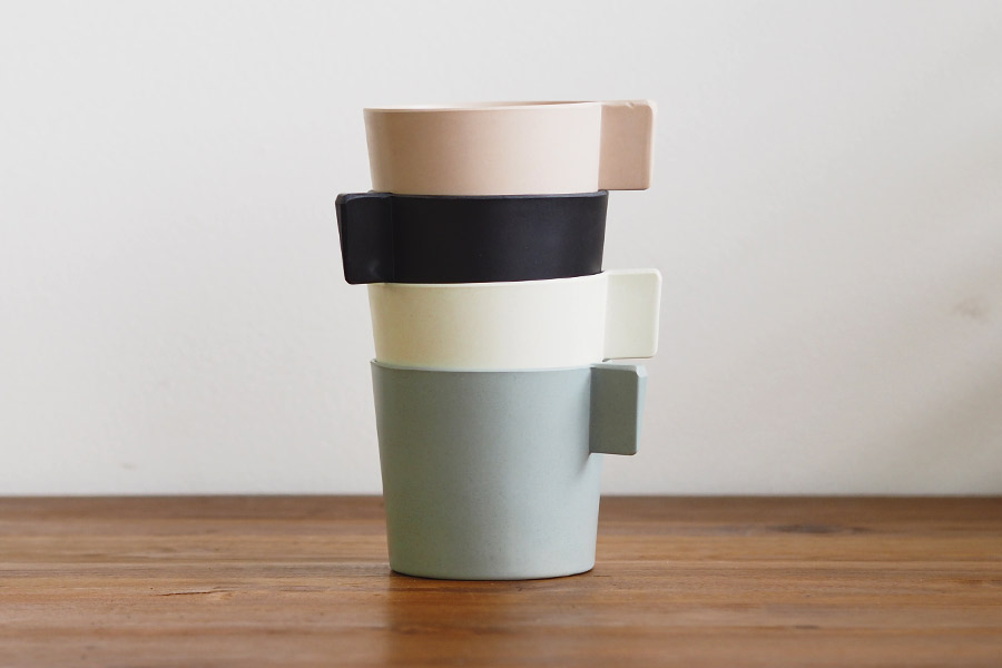 イデアコ　ウスモノ　カップ　ブラック　/　ideaco　