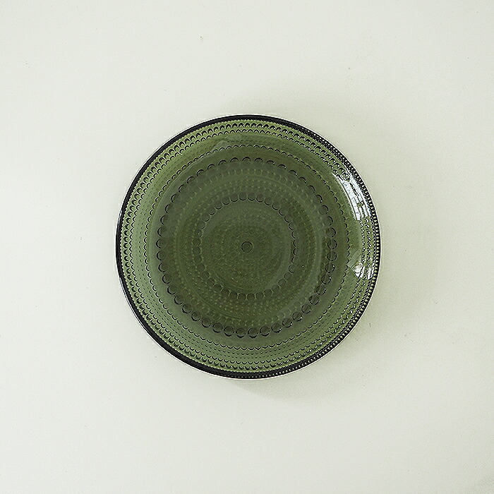 イッタラ　カステヘルミ　プレート　17cm　モスグリーン　/　iittala　Kastehelmi　　