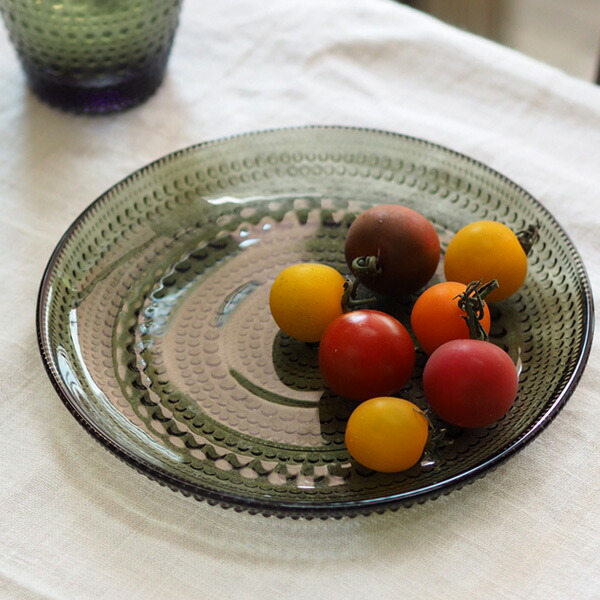 イッタラ　カステヘルミ　プレート　17cm　モスグリーン　/　iittala　Kastehelmi　　