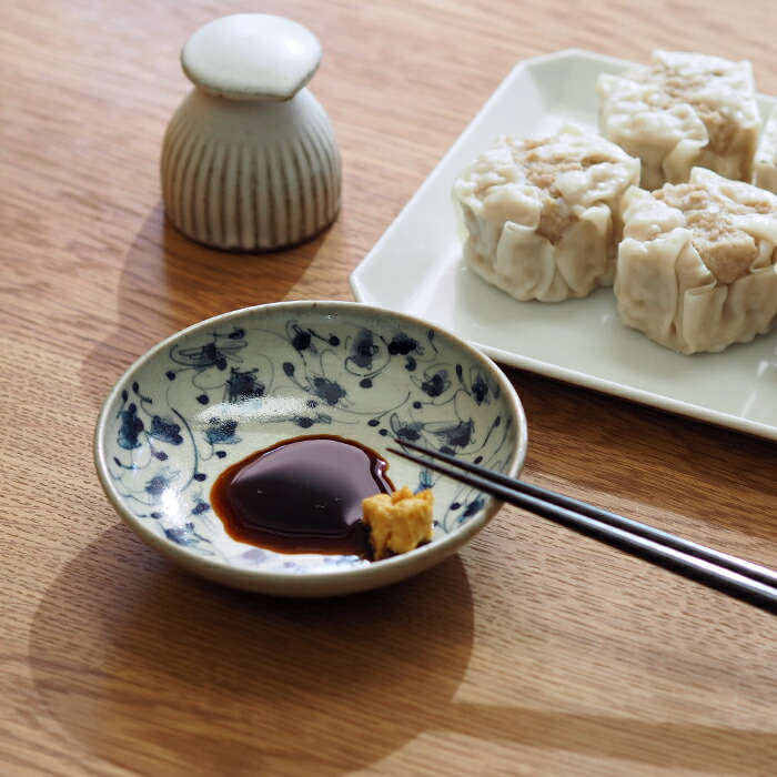 石井桃子　花唐草　3.5寸フラット皿