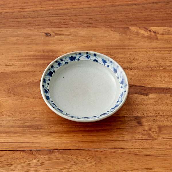石井桃子　花唐草　3寸リム皿