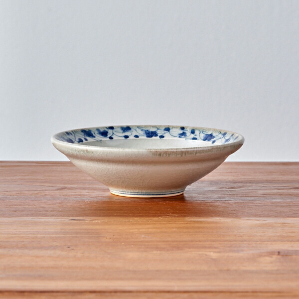 石井桃子　花唐草　3寸リム皿