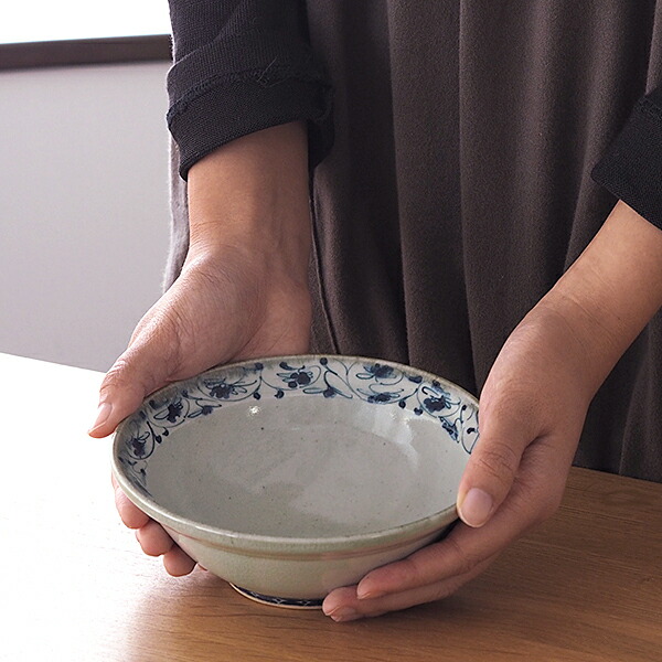 石井桃子　花唐草　5寸リム鉢