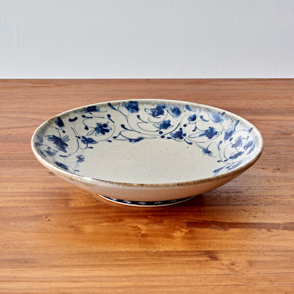 石井桃子　花唐草　5寸皿