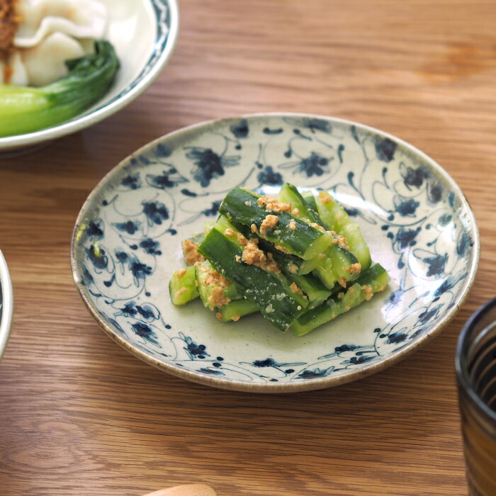 石井桃子　花唐草　5寸皿