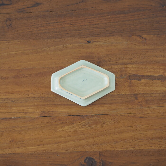 石井桃子　花唐草　ひし形中皿