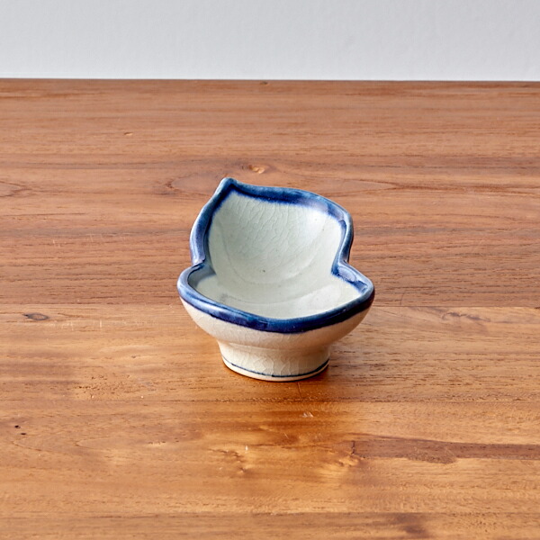 石井桃子　ひょうたん豆皿　青