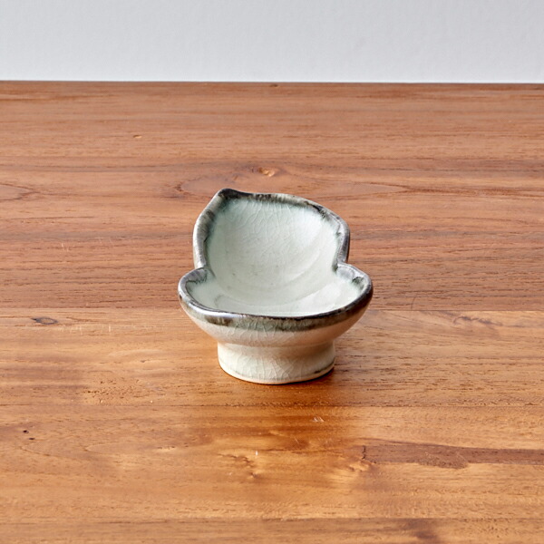 石井桃子　ひょうたん豆皿　茶