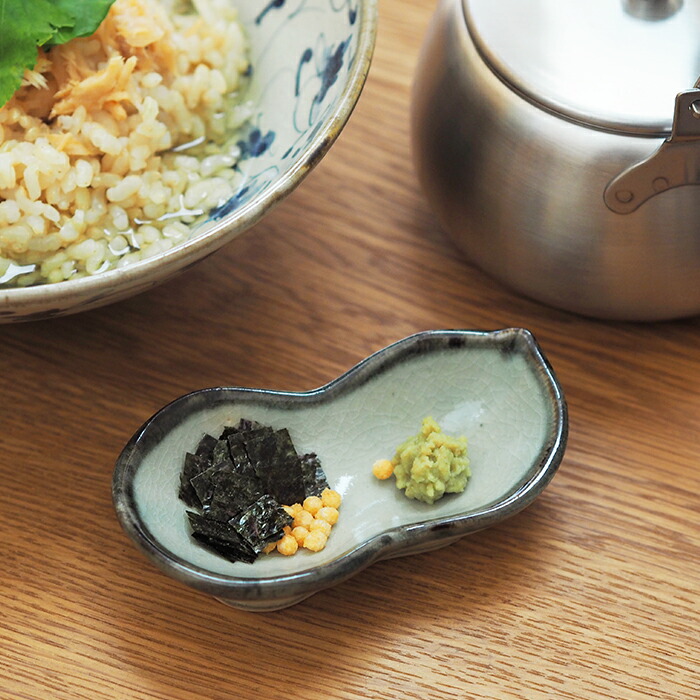 石井桃子　ひょうたん豆皿　茶