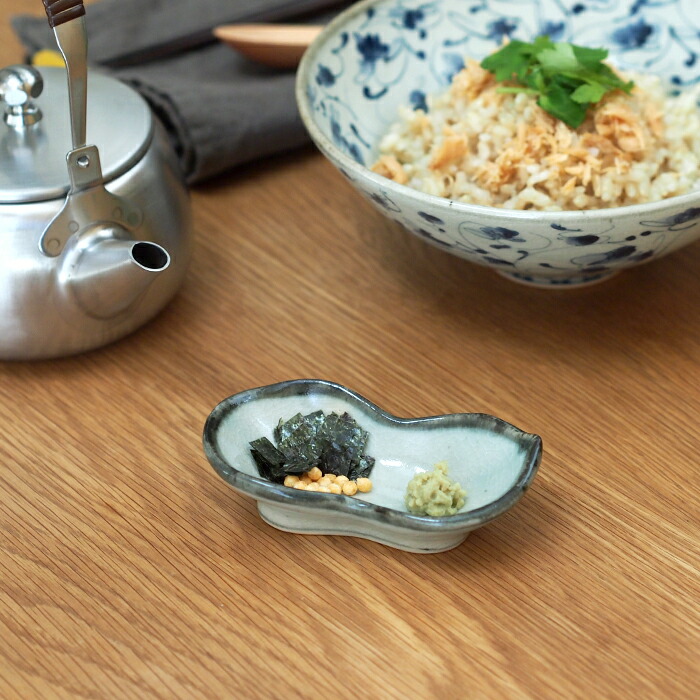 石井桃子　ひょうたん豆皿　茶