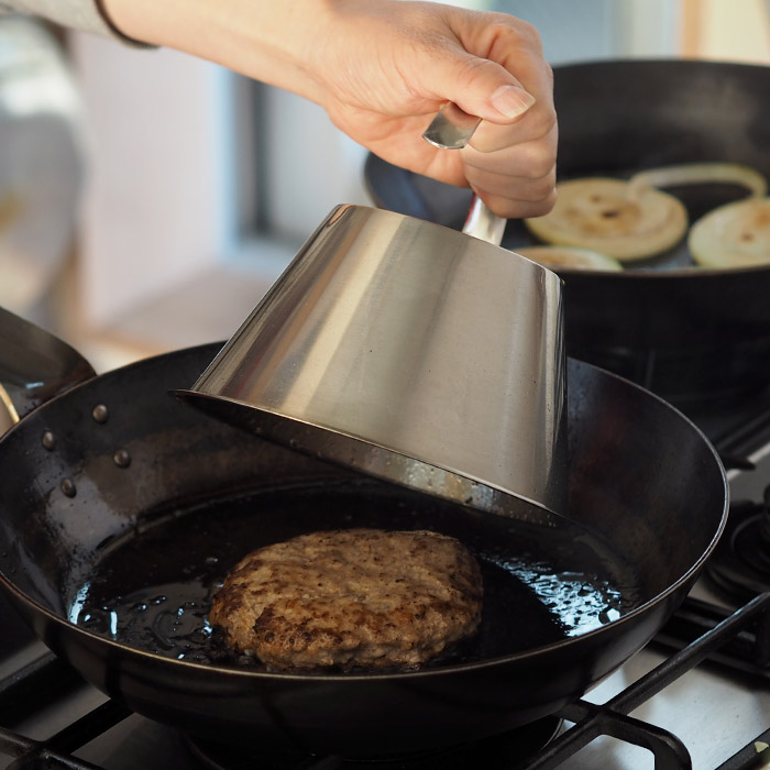 ヨナス　ステンレス　ハンバーガーパティ　カバー　ハンドル付　/　Jonas