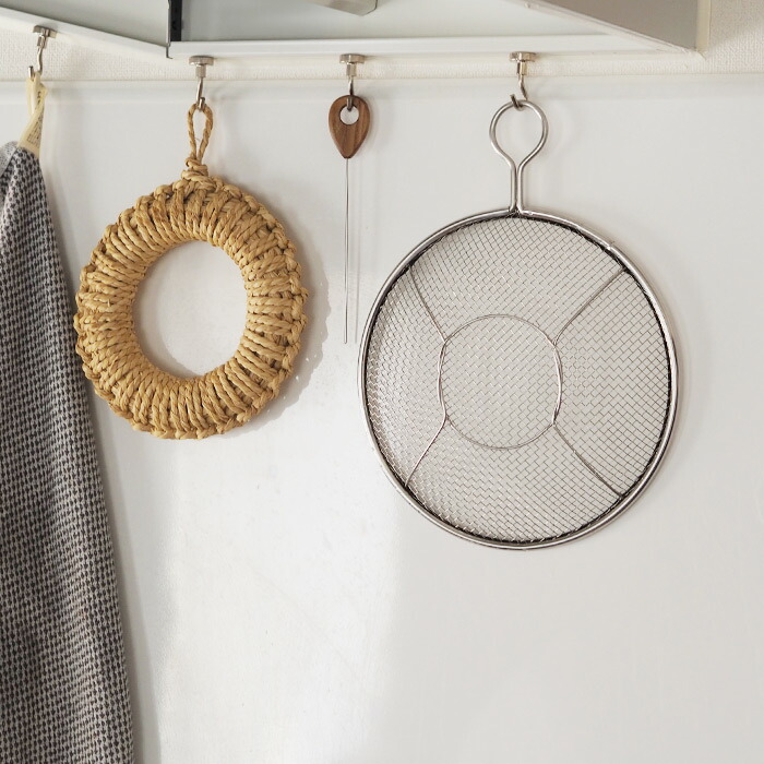 ＼ヒルナンデス！でご紹介／kanリング付盆ザル　21cm