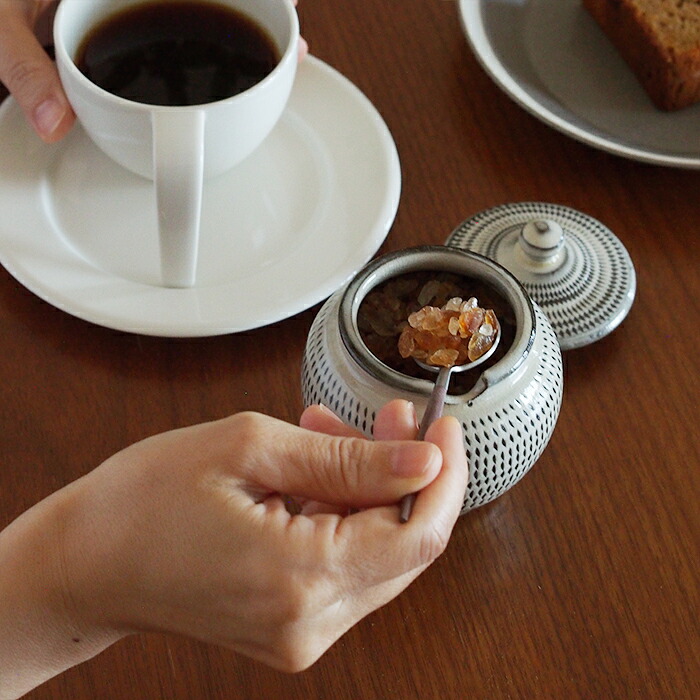 小鹿田焼　小袋窯　1合薬味壺　飛びかんなB