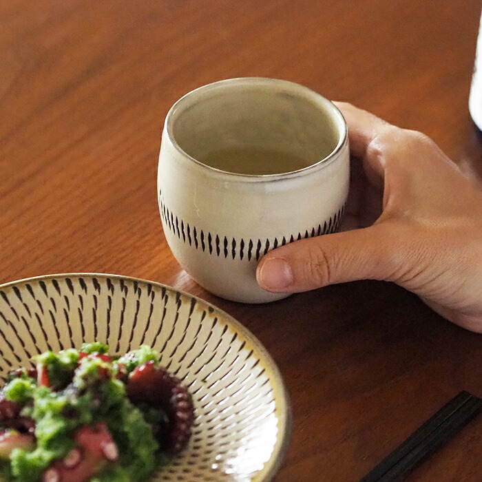 小鹿田焼　小袋窯　湯呑み　グラス型