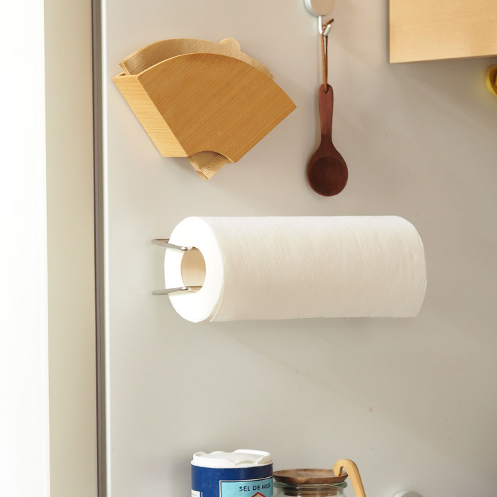 家事問屋　壁付けキッチンペーパーホルダー
