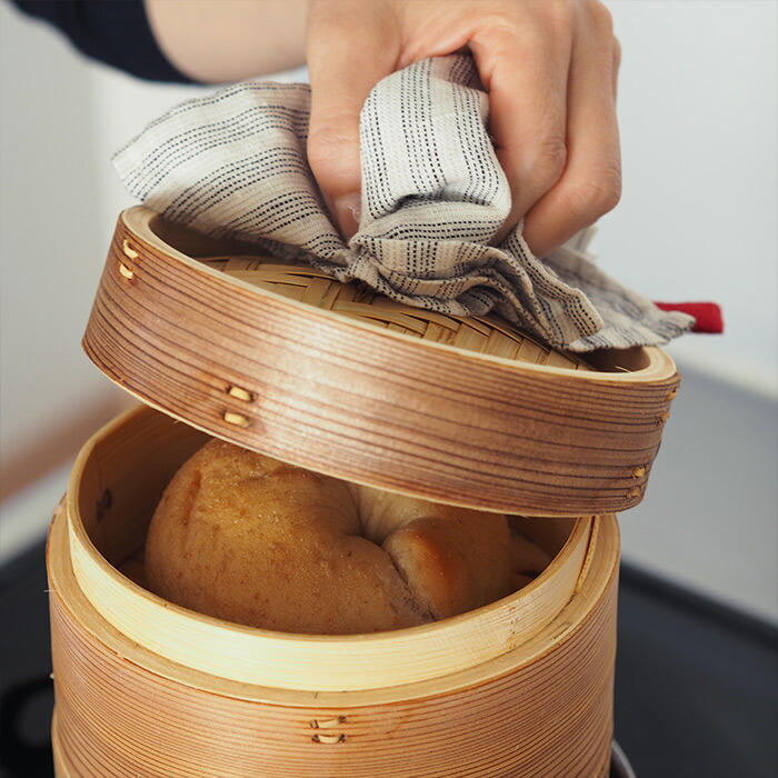 かごや　杉　中華せいろ　15cm　蓋
