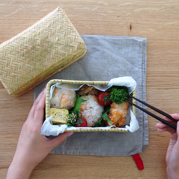 かごや　青竹　弁当箱　細ひご　小