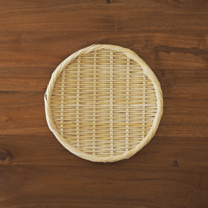 かごや　特選　丸盆ざる　21cm
