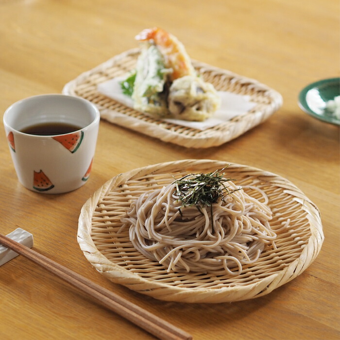 かごや　特選　丸盆ざる　21cm