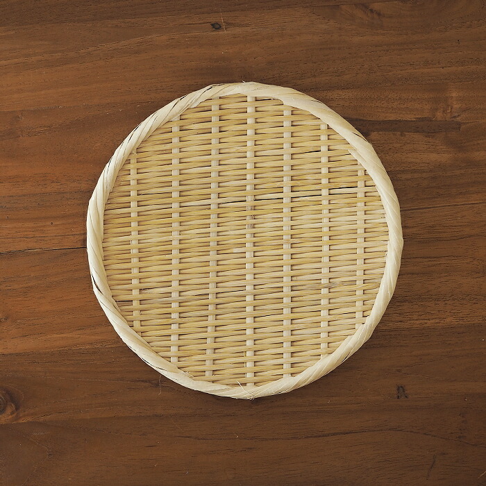 かごや　特選　丸盆ざる　24cm