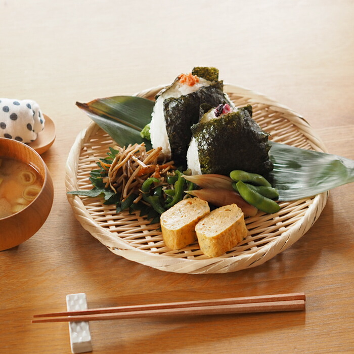 かごや　特選　丸盆ざる　24cm