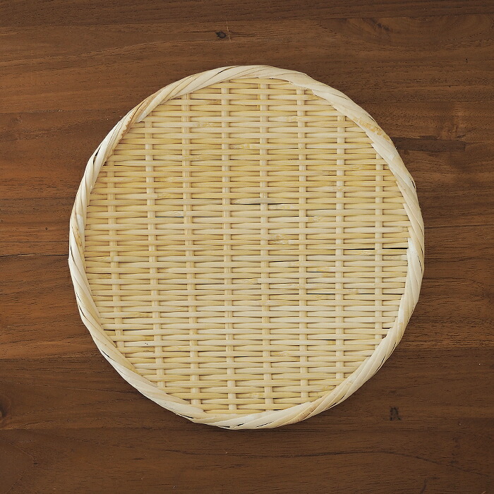 かごや　特選　丸盆ざる　27cm