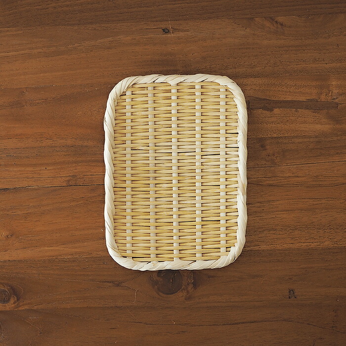 かごや　特選　角盆ざる　15×21cm