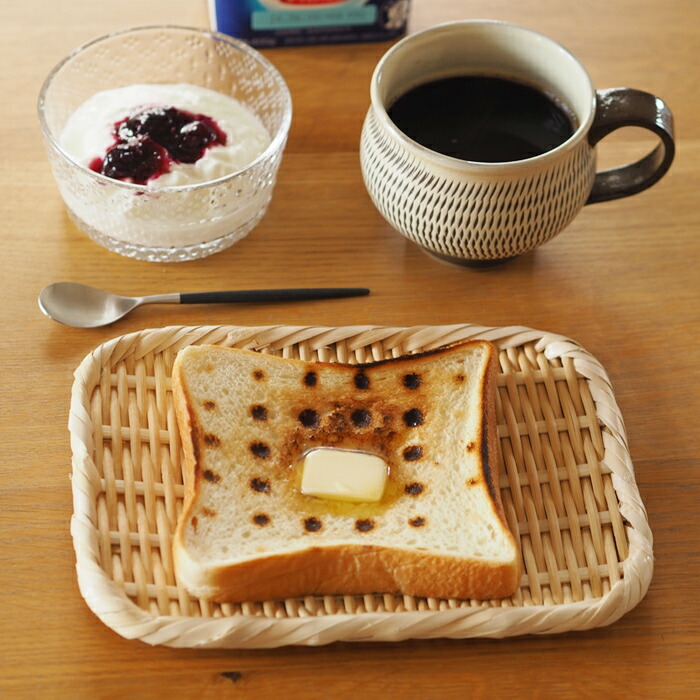 かごや　特選　角盆ざる　15×21cm