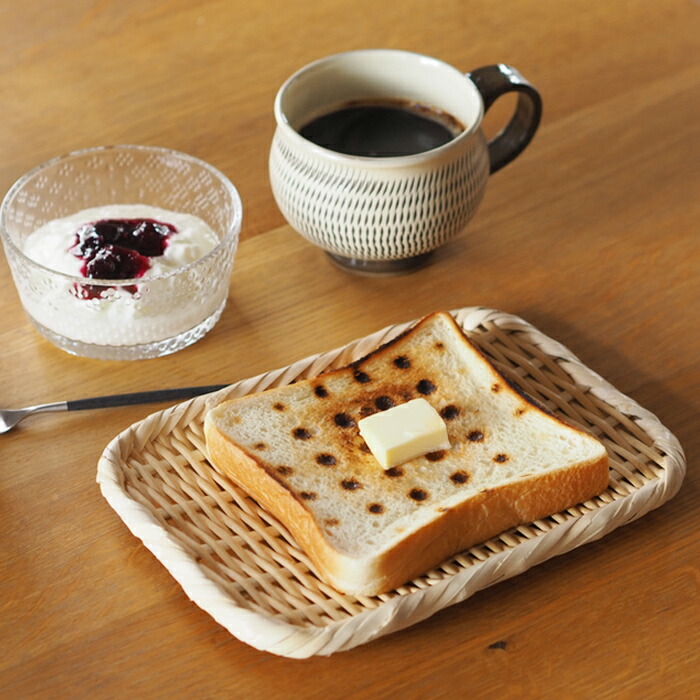 かごや　特選　角盆ざる　15×21cm