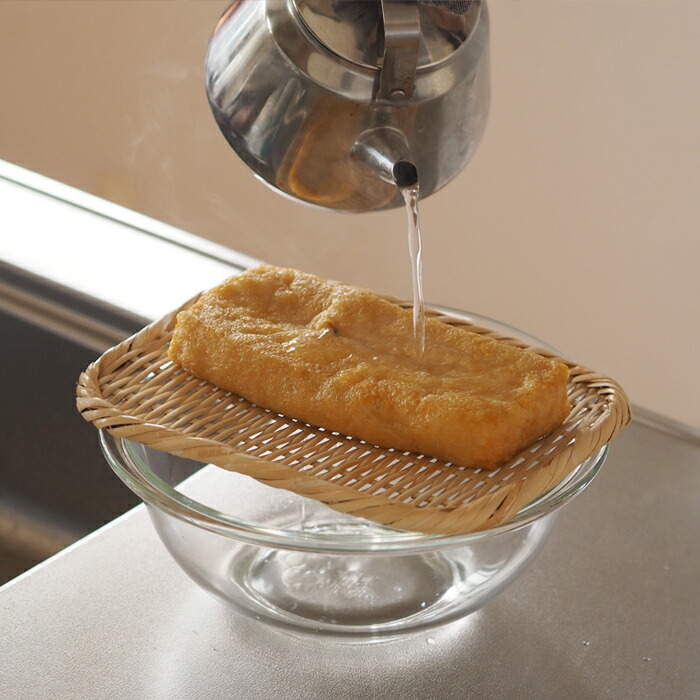 かごや　特選　角盆ざる　18×24cm