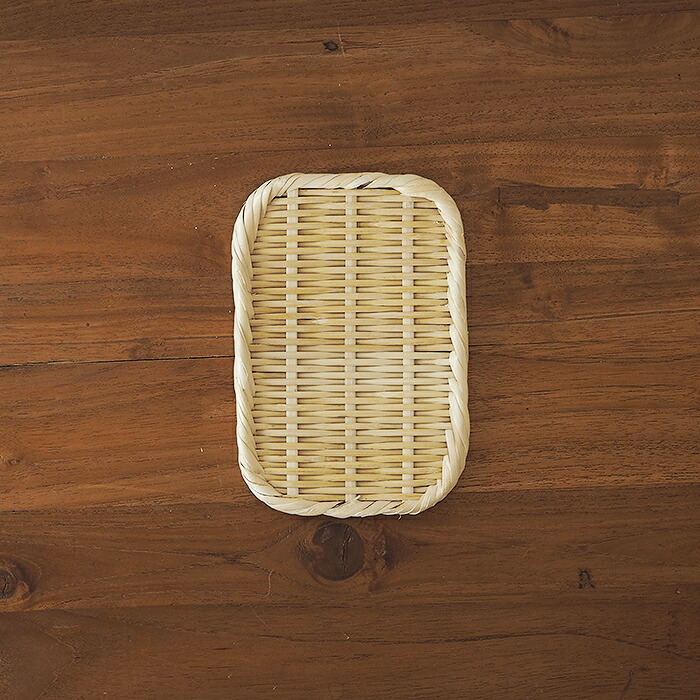 かごや　特選　角盆ざる　12×18cm