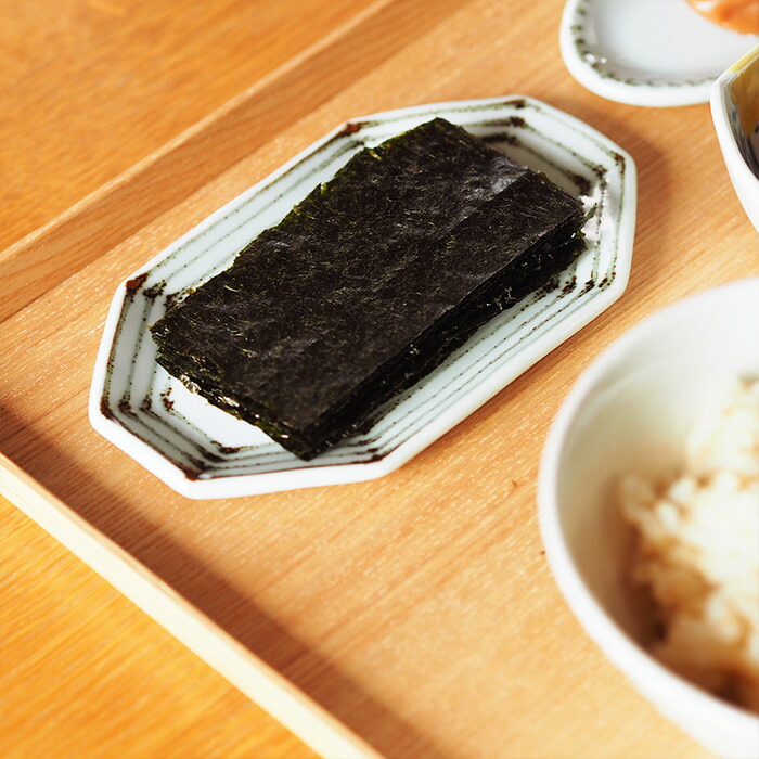 日下華子　色絵　鉄線　八角プレート小