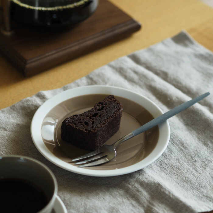 yumiko　iihoshi　porcelain　×　木村硝子店　dishes　140　plate　fawn brown　/　ディシィーズ　ファーンブラウン