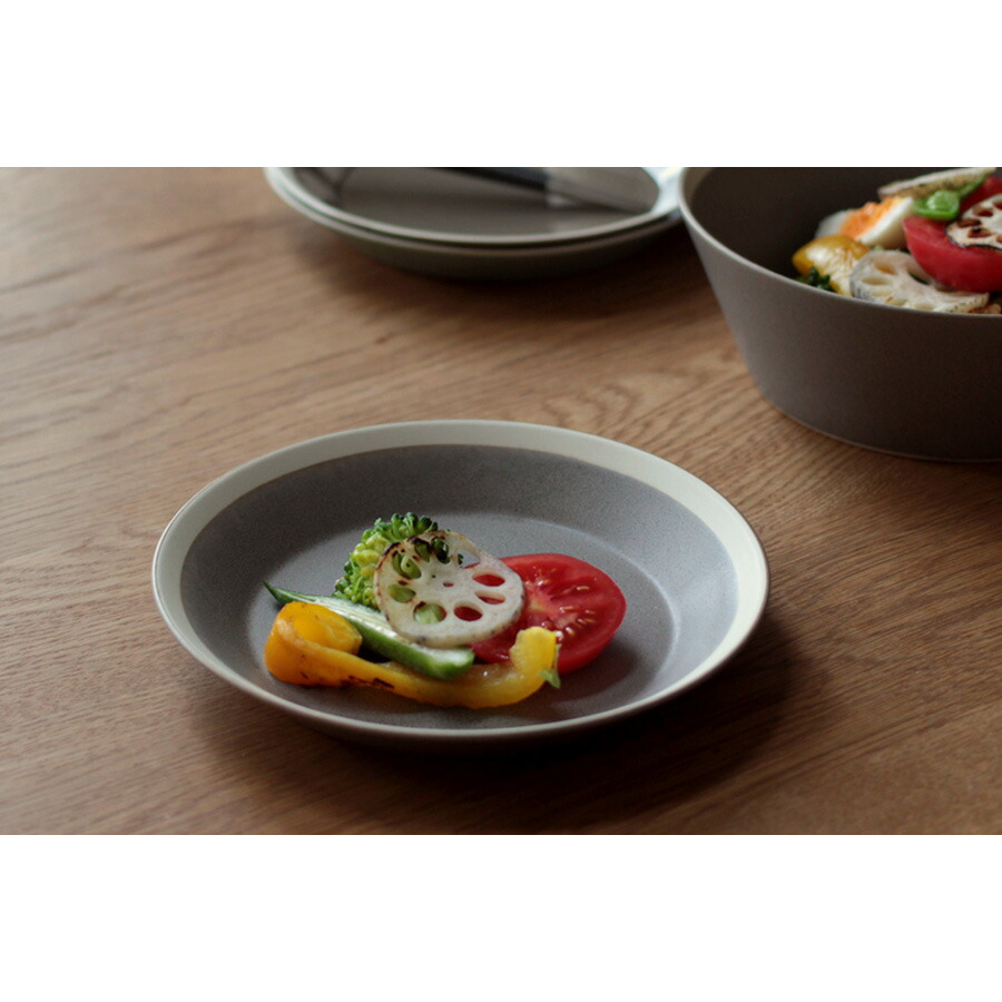 yumiko　iihoshi　porcelain　×　木村硝子店　dishes　180　plate　moss gray matte　/　ディシィーズ　モスグレー　マット