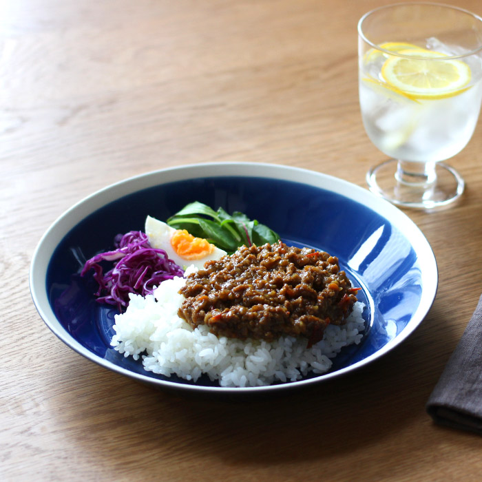 yumiko　iihoshi　porcelain　×　木村硝子店　dishes　230　plate　ink blue　/　ディシィーズ　インクブルー