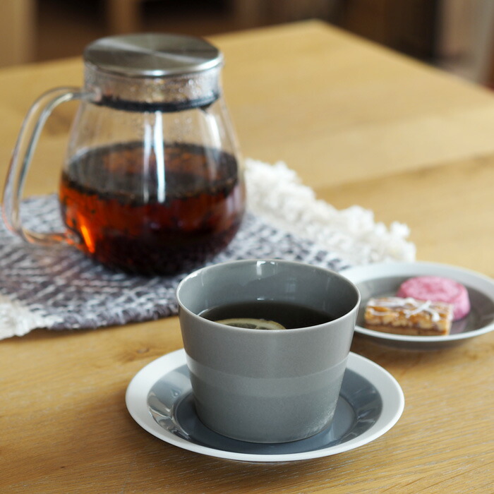 yumiko　iihoshi　porcelain　×　木村硝子店　dishes　140　plate　fog gray　/　ディシィーズ　フォググレー