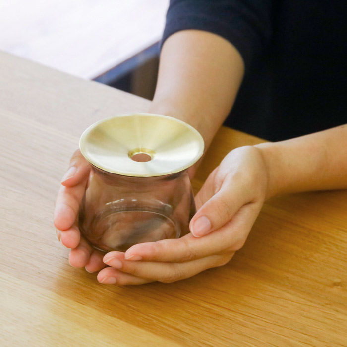 キントー　LUNA　ベース　80×70mm　ブラウン　/　KINTO