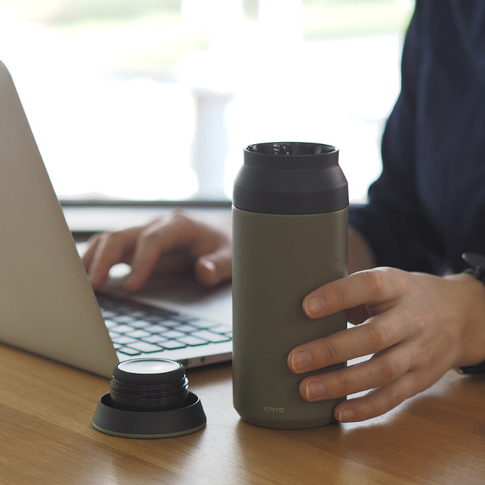 キントー　トラベルタンブラー　350ml　カーキ　/　KINTO