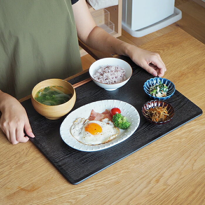キントー　プレイスマット　430×330mm　ウィロー　ブラック　/　KINTO
