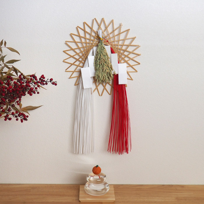 公長齋小菅　輪弧水引リースS　ナチュラル