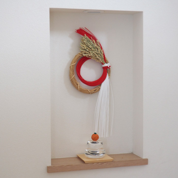 公長齋小菅　迎春水引リースS　ナチュラル