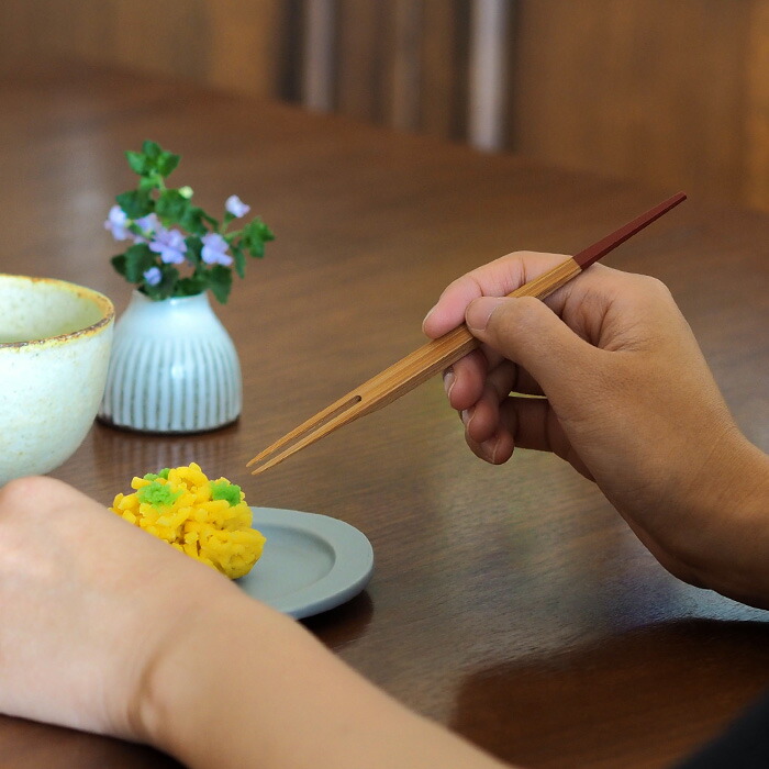 公長齋小菅　白鷺フォークセット　レッド