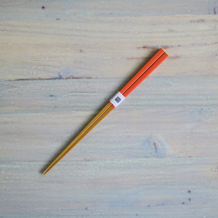 公長齋小菅　うるう箸　コーラルレッド　23cm　