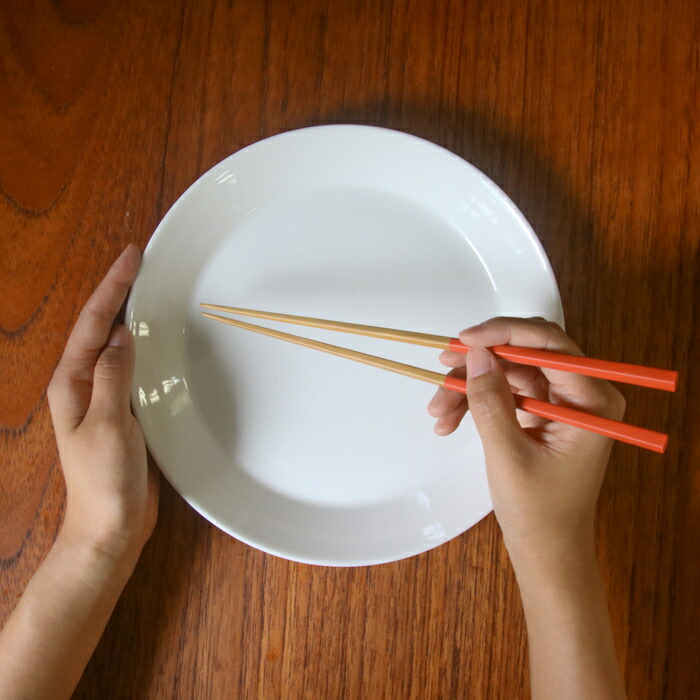 公長齋小菅　うるう箸　コーラルレッド　23cm　